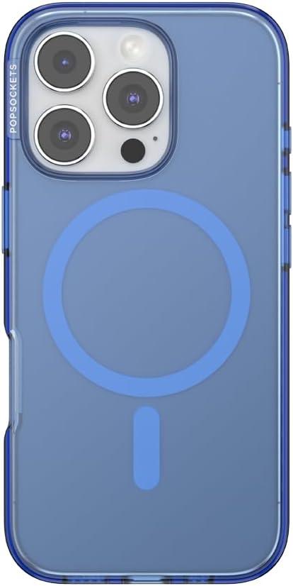 imagePopSockets iPhone 15 Plus Case Compatible with MagSafe Phone Case for iPhone 15 Plus Wireless Charging Compatible Case Only LatteVermeer Blue