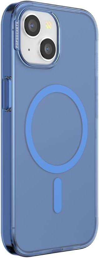 imagePopSockets iPhone 15 Plus Case Compatible with MagSafe Phone Case for iPhone 15 Plus Wireless Charging Compatible Case Only LatteVermeer Blue
