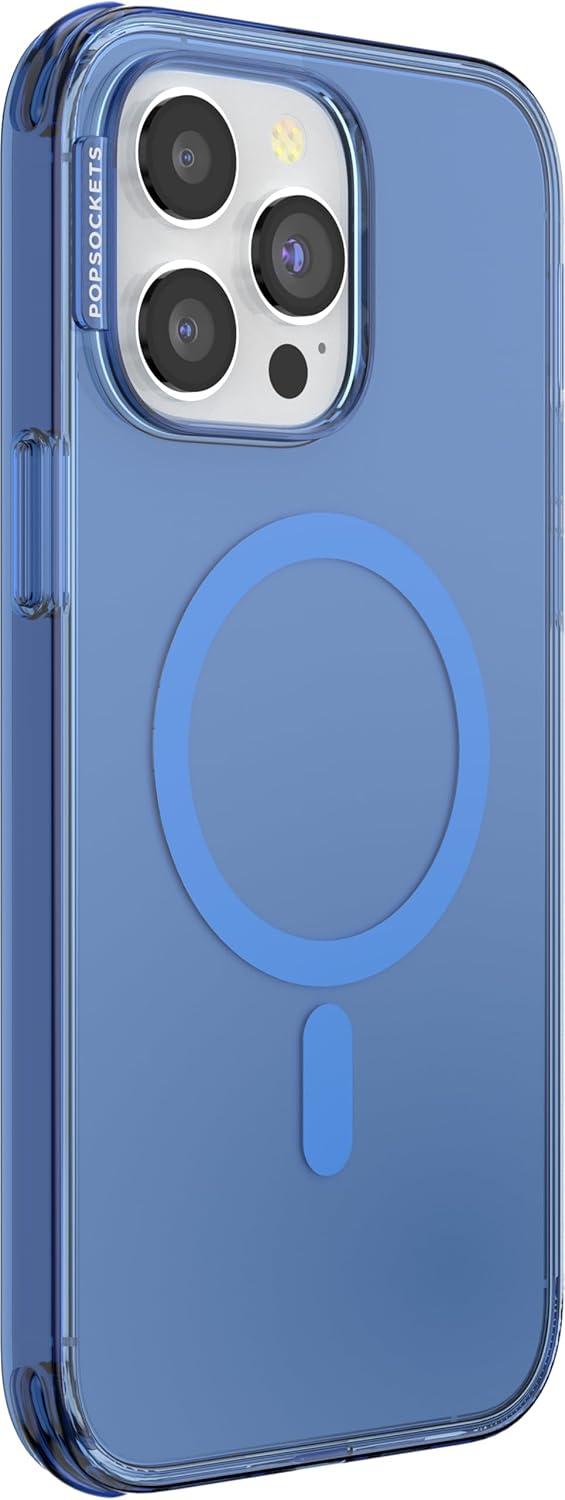 imagePopSockets iPhone 15 Plus Case Compatible with MagSafe Phone Case for iPhone 15 Plus Wireless Charging Compatible Case Only LatteVermeer Blue