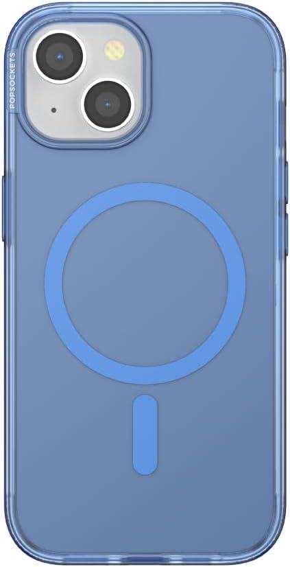 imagePopSockets iPhone 15 Plus Case Compatible with MagSafe Phone Case for iPhone 15 Plus Wireless Charging Compatible Case Only LatteVermeer Blue