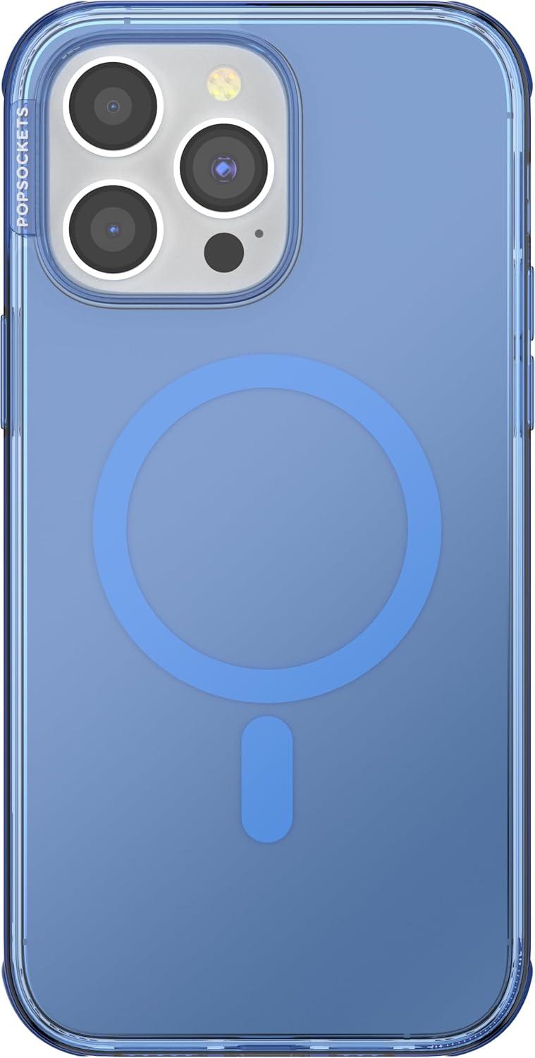 imagePopSockets iPhone 15 Plus Case Compatible with MagSafe Phone Case for iPhone 15 Plus Wireless Charging Compatible Case Only LatteVermeer Blue
