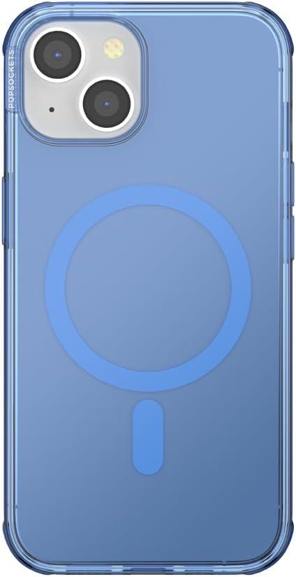 imagePopSockets iPhone 15 Plus Case Compatible with MagSafe Phone Case for iPhone 15 Plus Wireless Charging Compatible Case Only LatteVermeer Blue
