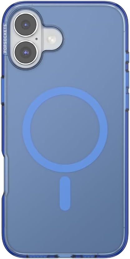 imagePopSockets iPhone 15 Plus Case Compatible with MagSafe Phone Case for iPhone 15 Plus Wireless Charging Compatible Case Only LatteVermeer Blue