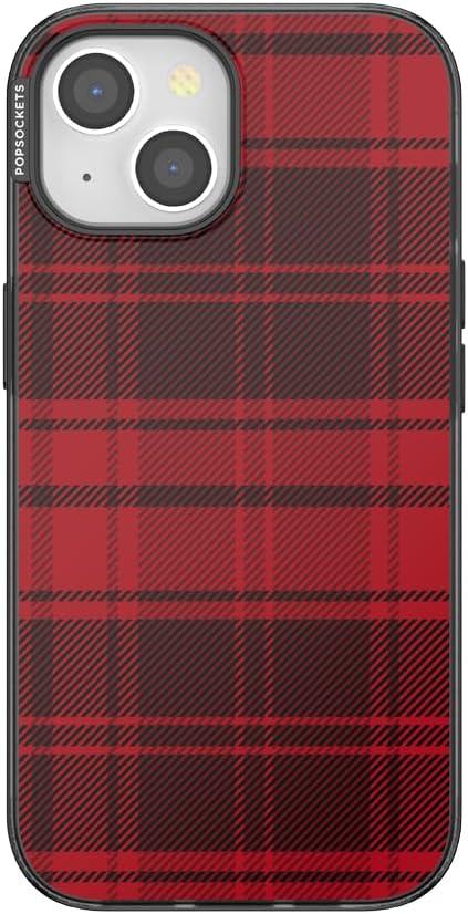 imagePopSockets iPhone 15 Pro Case Compatible with MagSafe Phone Case for iPhone 15 Pro Wireless Charging Compatible Case Only Cute PopSockets GinghamBuffalo Check