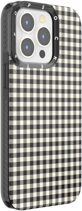 imagePopSockets iPhone 15 Pro Case Compatible with MagSafe Phone Case for iPhone 15 Pro Wireless Charging Compatible Case Only Cute PopSockets GinghamGingham