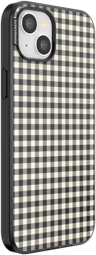 imagePopSockets iPhone 15 Pro Case Compatible with MagSafe Phone Case for iPhone 15 Pro Wireless Charging Compatible Case Only Cute PopSockets GinghamGingham