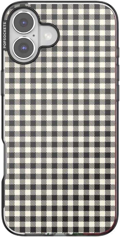 imagePopSockets iPhone 15 Pro Case Compatible with MagSafe Phone Case for iPhone 15 Pro Wireless Charging Compatible Case Only Cute PopSockets GinghamGingham