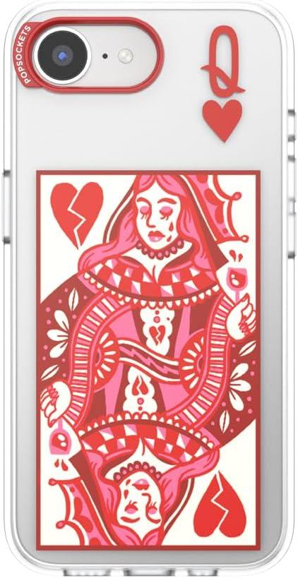 imagePopSockets iPhone 15 Pro Case Compatible with MagSafe Phone Case for iPhone 15 Pro Wireless Charging Compatible Case Only Cute PopSockets Heart QueenHeart Queen