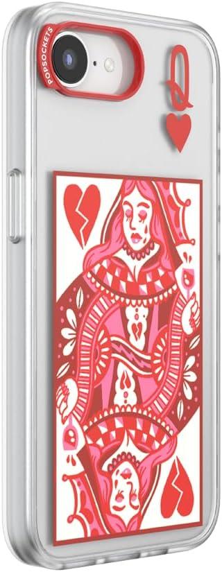imagePopSockets iPhone 15 Pro Case Compatible with MagSafe Phone Case for iPhone 15 Pro Wireless Charging Compatible Case Only Cute PopSockets Heart QueenHeart Queen
