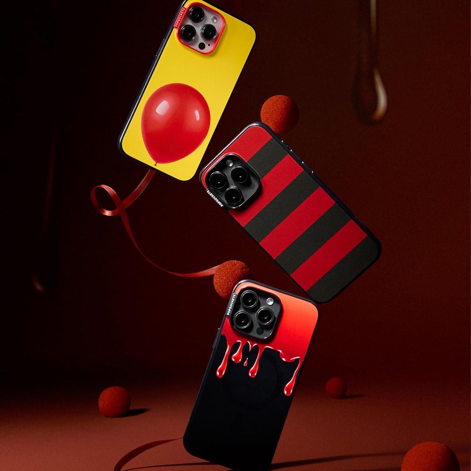 imagePopSockets iPhone 15 Pro Case Compatiblewith MagSafe Phone Case for iPhone 15 Pro Wireless Charging Compatible Case Only Halloween PopSocket ONegativeONegative