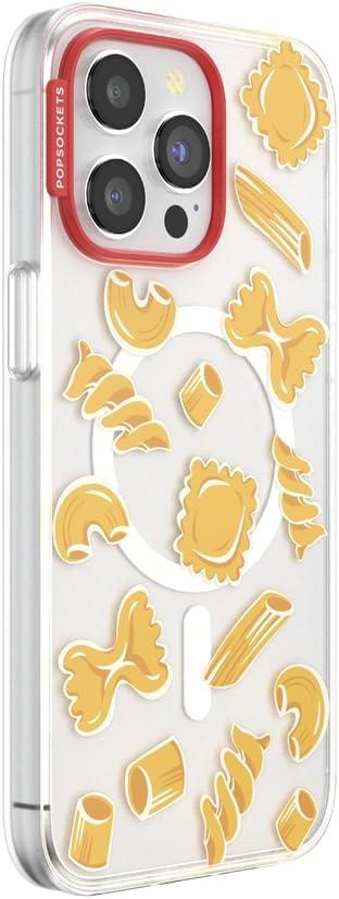 imagePopSockets iPhone 16 Plus Case Compatible with MagSafe Phone Case for iPhone 16 Plus Wireless Charging Compatible Case Only Desert MosaicPasta Pasta