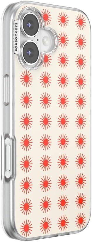 imagePopSockets iPhone 16 Plus Case Compatible with MagSafe Phone Case for iPhone 16 Plus Wireless Charging Compatible Case Only Desert MosaicWestern Sun