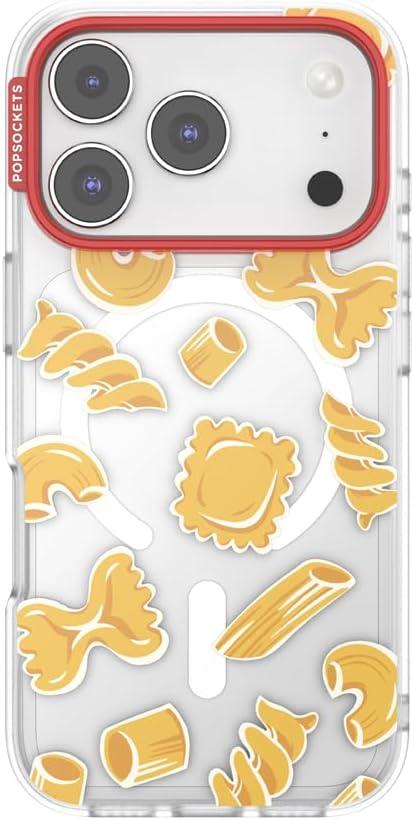 imagePopSockets iPhone 16 Pro Case Compatible with MagSafe Phone Case for iPhone 16 Pro Wireless Charging Compatible Case Only Buffalo CheckPasta Pasta