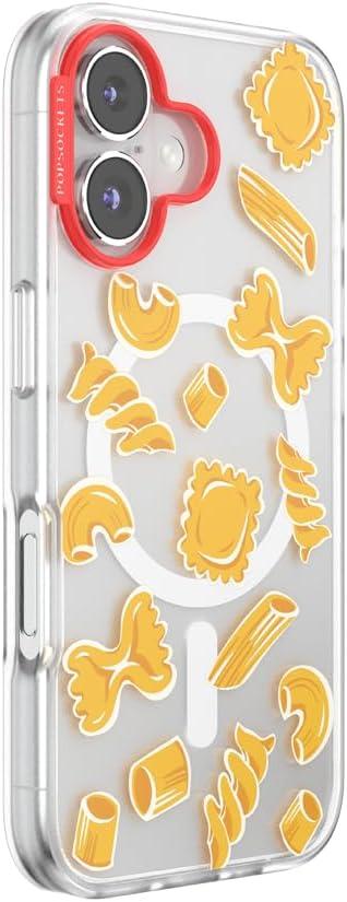 imagePopSockets iPhone 16 Pro Case Compatible with MagSafe Phone Case for iPhone 16 Pro Wireless Charging Compatible Case Only Buffalo CheckPasta Pasta