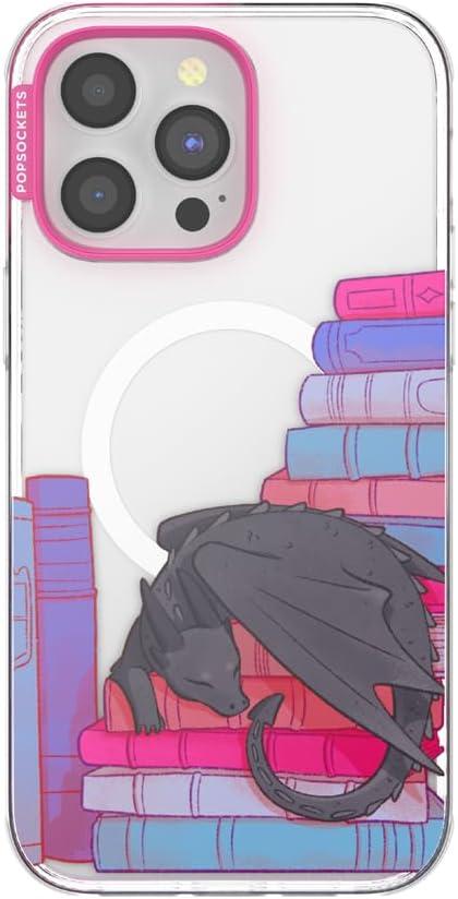 imagePopSockets iPhone 16 Pro Max Case Compatible with MagSafe Phone Case for iPhone 16 Pro Max Wireless Charging Compatible Case Only FireheartCurled Up With a Good Book