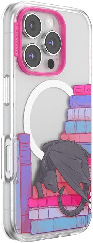 imagePopSockets iPhone 16 Pro Max Case Compatible with MagSafe Phone Case for iPhone 16 Pro Max Wireless Charging Compatible Case Only FireheartCurled Up With a Good Book