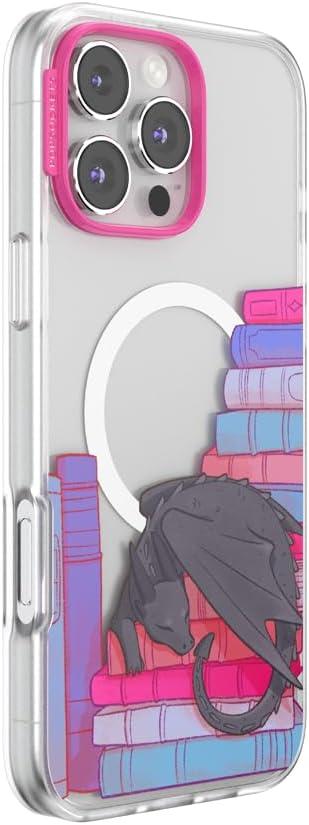 imagePopSockets iPhone 16 Pro Max Case Compatible with MagSafe Phone Case for iPhone 16 Pro Max Wireless Charging Compatible Case Only FireheartCurled Up With a Good Book