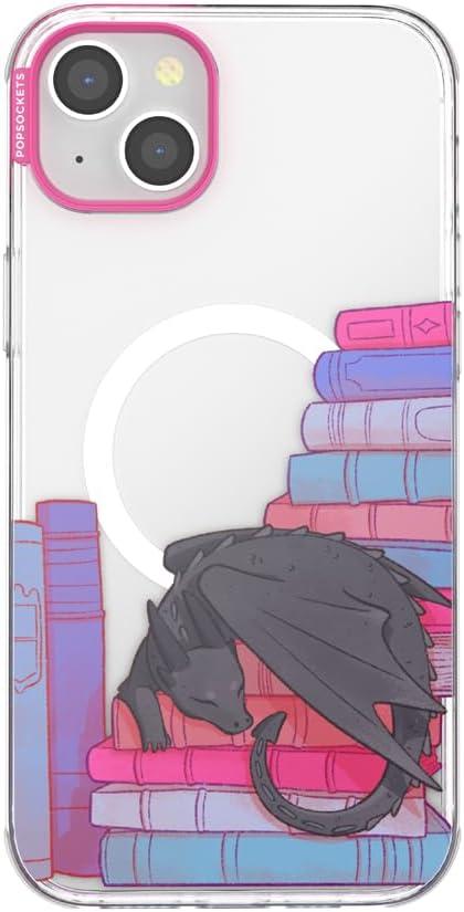 imagePopSockets iPhone 16 Pro Max Case Compatible with MagSafe Phone Case for iPhone 16 Pro Max Wireless Charging Compatible Case Only FireheartCurled Up With a Good Book