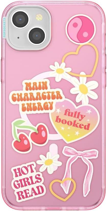 imagePopSockets iPhone 16 Pro Max Case Compatible with MagSafe Phone Case for iPhone 16 Pro Max Wireless Charging Compatible Case Only FireheartMain Character Energy