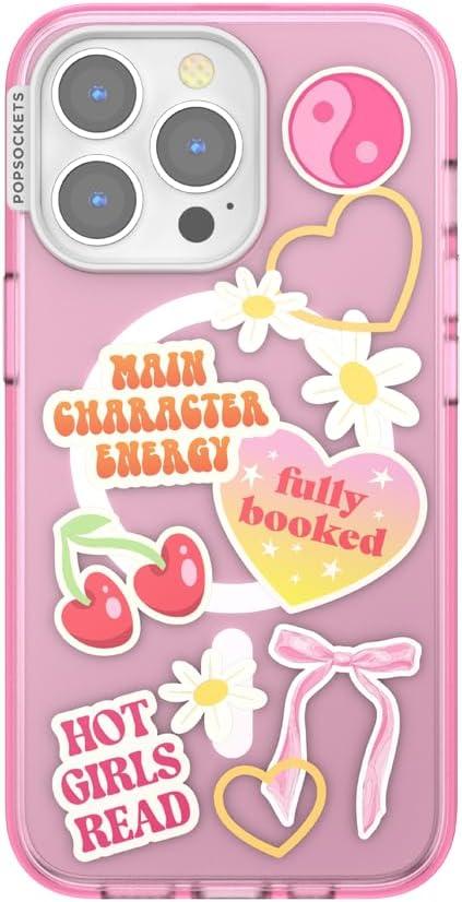 imagePopSockets iPhone 16 Pro Max Case Compatible with MagSafe Phone Case for iPhone 16 Pro Max Wireless Charging Compatible Case Only FireheartMain Character Energy