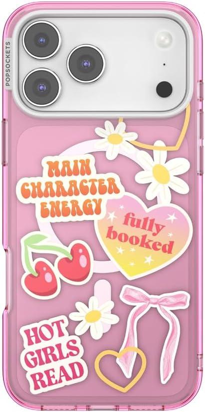 imagePopSockets iPhone 16 Pro Max Case Compatible with MagSafe Phone Case for iPhone 16 Pro Max Wireless Charging Compatible Case Only FireheartMain Character Energy