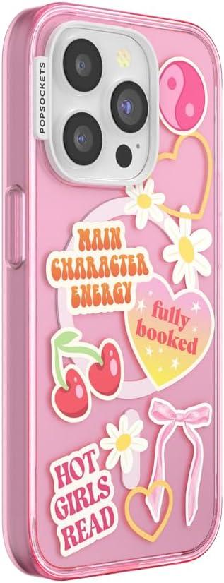 imagePopSockets iPhone 16 Pro Max Case Compatible with MagSafe Phone Case for iPhone 16 Pro Max Wireless Charging Compatible Case Only FireheartMain Character Energy