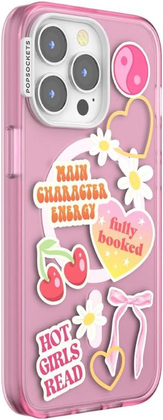 imagePopSockets iPhone 16 Pro Max Case Compatible with MagSafe Phone Case for iPhone 16 Pro Max Wireless Charging Compatible Case Only FireheartMain Character Energy