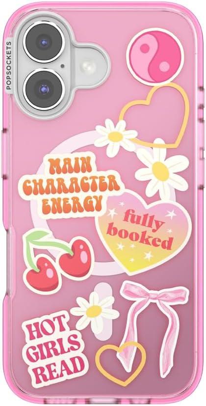 imagePopSockets iPhone 16 Pro Max Case Compatible with MagSafe Phone Case for iPhone 16 Pro Max Wireless Charging Compatible Case Only FireheartMain Character Energy