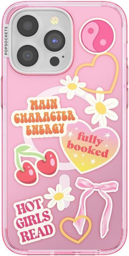 imagePopSockets iPhone 16 Pro Max Case Compatible with MagSafe Phone Case for iPhone 16 Pro Max Wireless Charging Compatible Case Only FireheartMain Character Energy