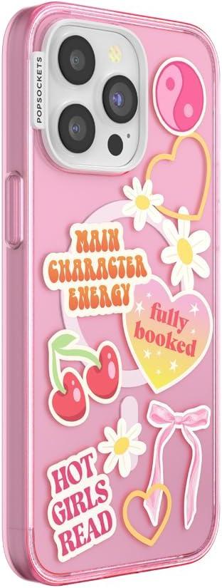 imagePopSockets iPhone 16 Pro Max Case Compatible with MagSafe Phone Case for iPhone 16 Pro Max Wireless Charging Compatible Case Only FireheartMain Character Energy