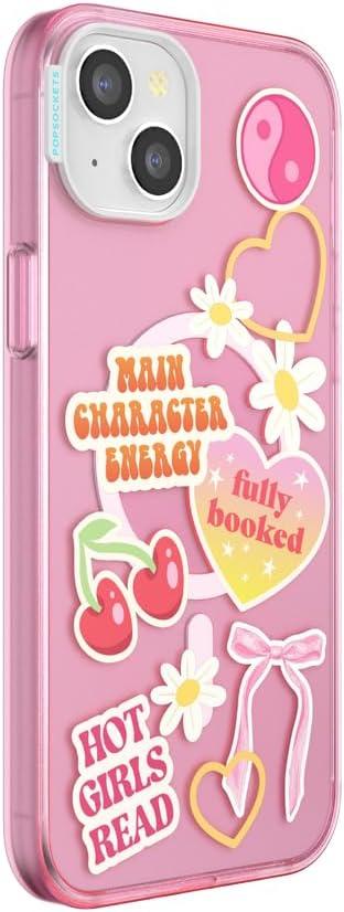 imagePopSockets iPhone 16 Pro Max Case Compatible with MagSafe Phone Case for iPhone 16 Pro Max Wireless Charging Compatible Case Only FireheartMain Character Energy