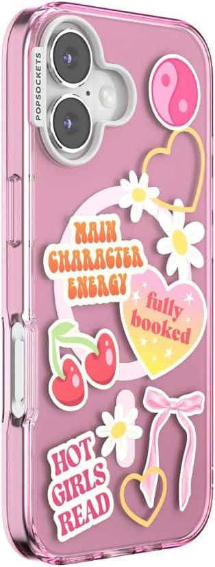 imagePopSockets iPhone 16 Pro Max Case Compatible with MagSafe Phone Case for iPhone 16 Pro Max Wireless Charging Compatible Case Only FireheartMain Character Energy