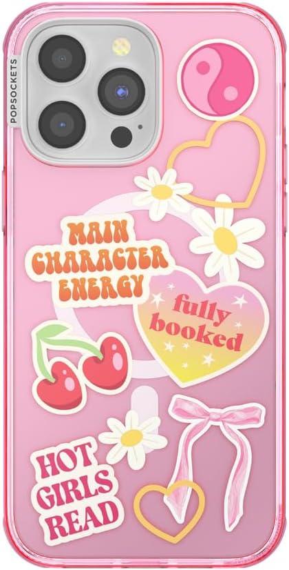 imagePopSockets iPhone 16 Pro Max Case Compatible with MagSafe Phone Case for iPhone 16 Pro Max Wireless Charging Compatible Case Only FireheartMain Character Energy