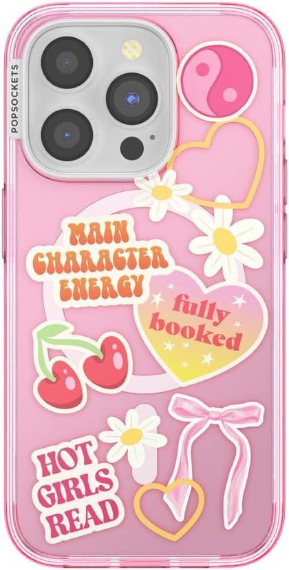 imagePopSockets iPhone 16 Pro Max Case Compatible with MagSafe Phone Case for iPhone 16 Pro Max Wireless Charging Compatible Case Only FireheartMain Character Energy