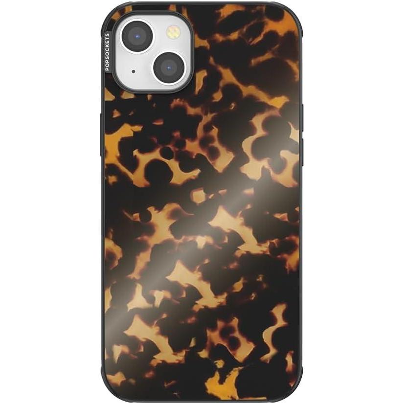 imagePopSockets iPhone 14 Plus Case with MagSafe Phone Case for iPhone 14 Plus Grip Sold Separately Wireless Charging Compatible  Tortoiseshell