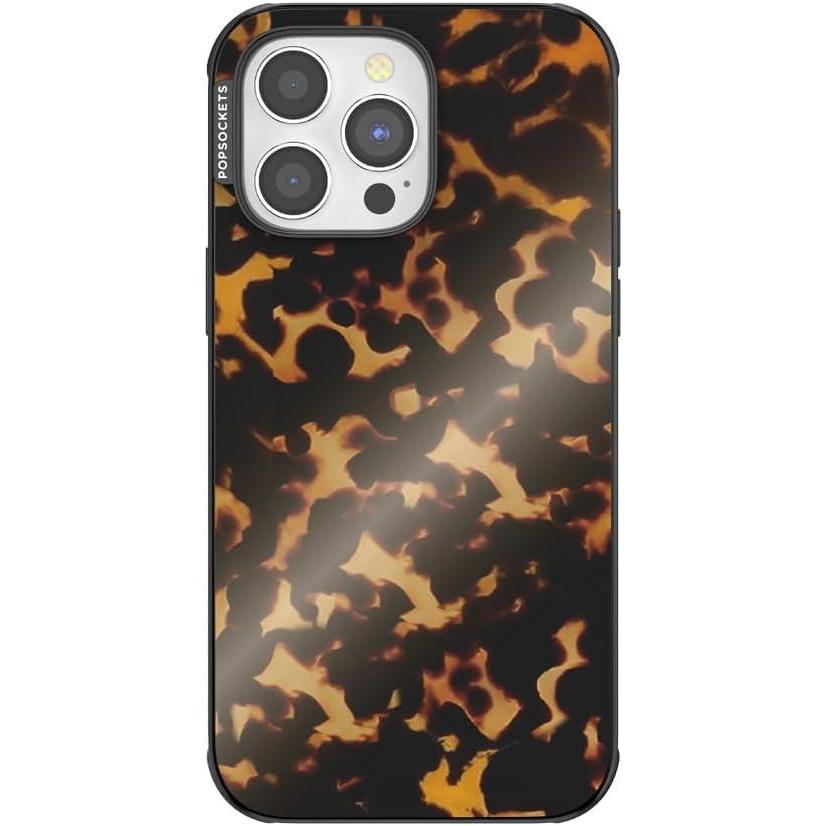 imagePopSockets iPhone 14 Pro Max Case with MagSafe Phone Case for iPhone 14 Pro Max Grip Sold Separately Wireless Charging Compatible Tortoiseshell