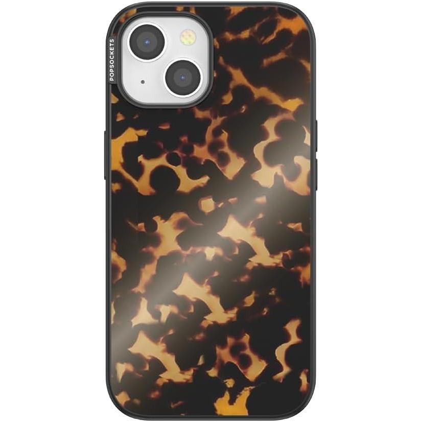 imagePopSockets iPhone 15 Case Compatible with MagSafe Phone Case for iPhone 15 Wireless Charging Compatible Case Only Tortoiseshell