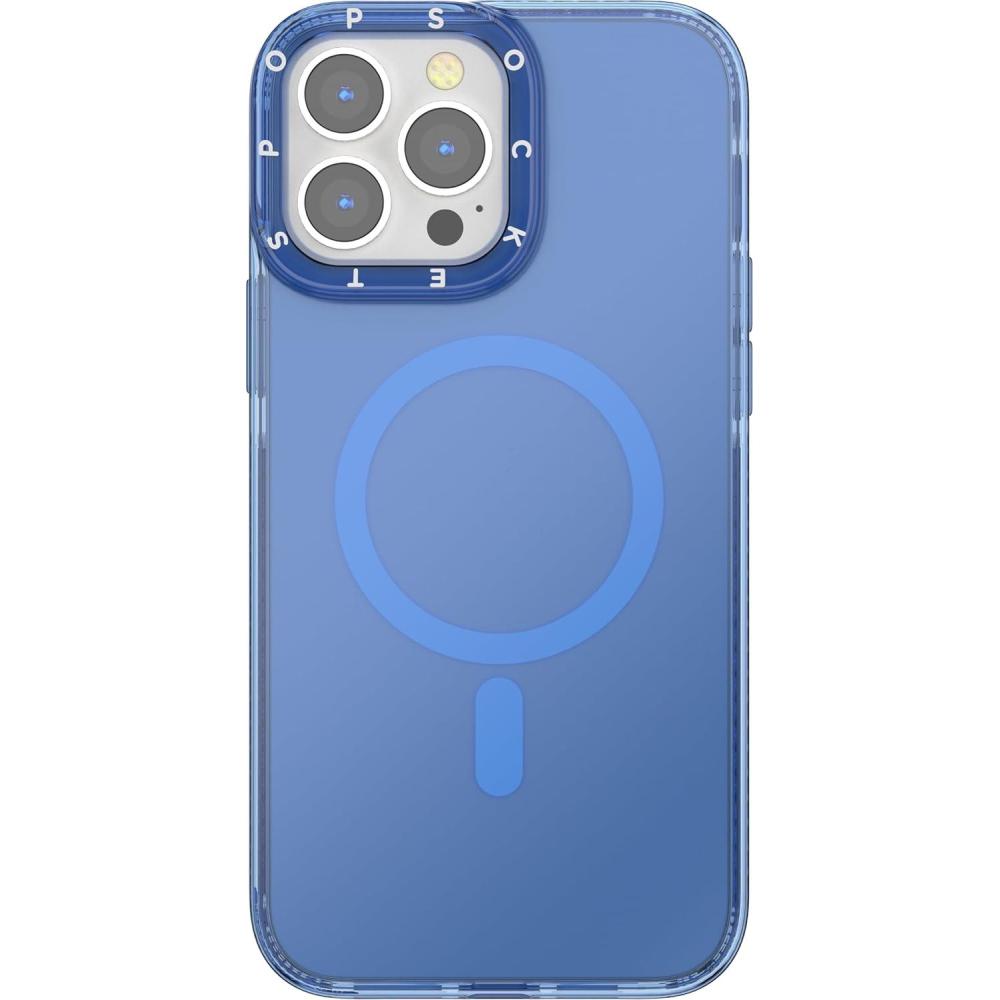 imagePopSockets iPhone 15 Plus Case Compatible with MagSafe Phone Case for iPhone 15 Plus Wireless Charging Compatible Case Only LatteVermeer Blue