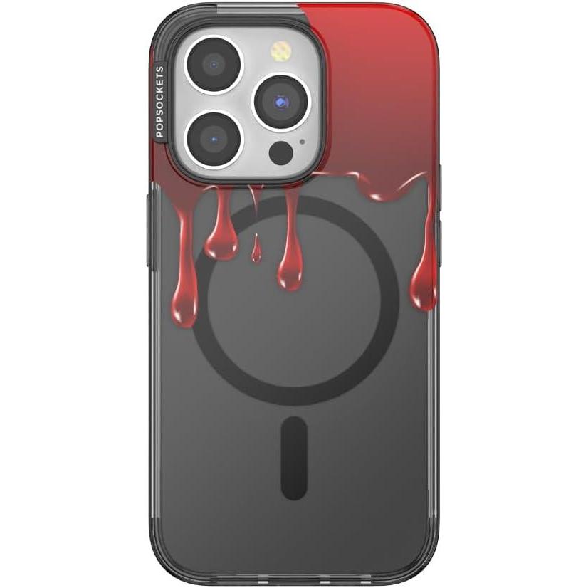 imagePopSockets iPhone 15 Pro Case Compatiblewith MagSafe Phone Case for iPhone 15 Pro Wireless Charging Compatible Case Only Halloween PopSocket ONegativeONegative