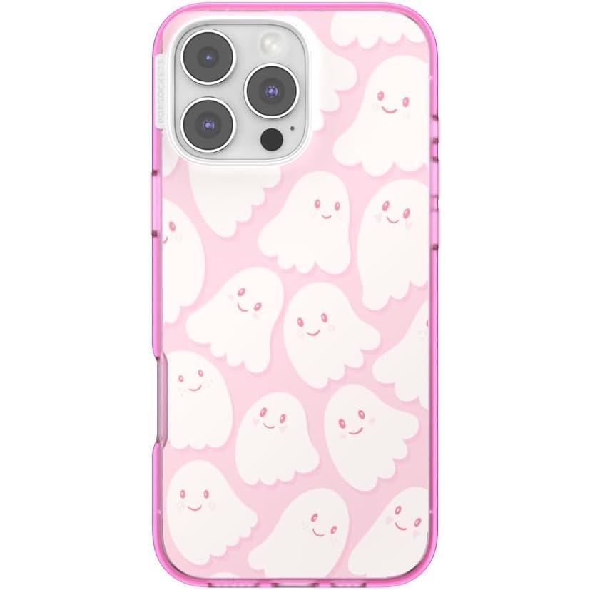 imagePopSockets iPhone 15 Pro Case Compatiblewith MagSafe Phone Case for iPhone 15 Pro Wireless Charging Compatible Case Only Halloween PopSocket ONegativeKawai Ghosties
