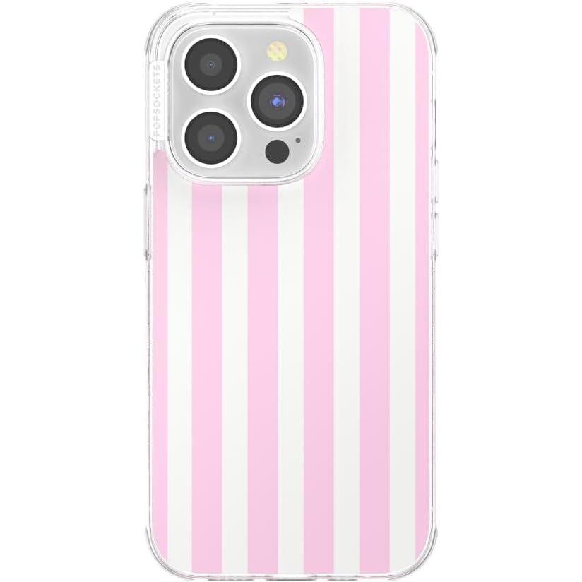 imagePopSockets iPhone 16 Plus Case Compatible with MagSafe Phone Case for iPhone 16 Plus Wireless Charging Compatible Case Only  Desert MosaicClub Stripe Pink
