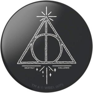 PopSockets Phone Grip for MagSafe, Secure Magnetic Phone Grip & Stand, Hands-Free Kickstand, Wireless Charging Compatible, Harry Potter – Enamel Deathly Hallows(Deathly Hallows)
