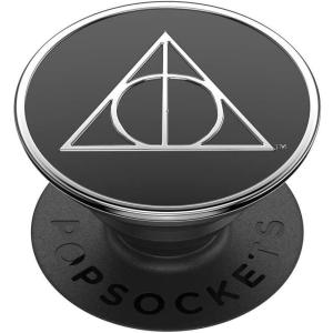 PopSockets PopGrip – Expanding Stand and Grip with a Swappable Top for Smartphones and Tablets – Enamel Deathly Hallows