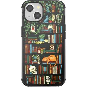 PopSockets iPhone 13 Case Compatible with MagSafe, Phone Case for iPhone 13, Wireless Charging Compatible – Storied Shelves(Storied Shelves)