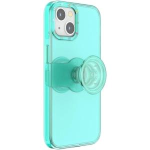 PopSockets iPhone 13 Case with Phone Grip and Slide, Phone Case for iPhone 13 – Spearmint Trnsl
