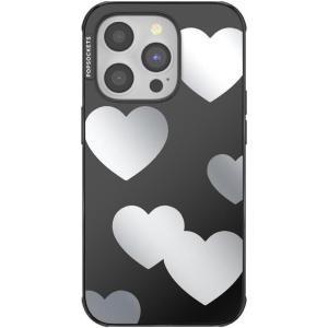 PopSockets iPhone 14 Pro Max Case with MagSafe, Phone Case for iPhone 14 Pro Max, Grip Sold Separately, Wireless Charging Compatible – Hearts Reflection(Hearts Reflection)