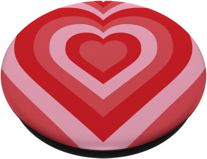 imageAesthetic Red Pink Coffee Latte Love Heart Groovy Girly PopSockets Adhesive PopGripAdhesive PopGrip