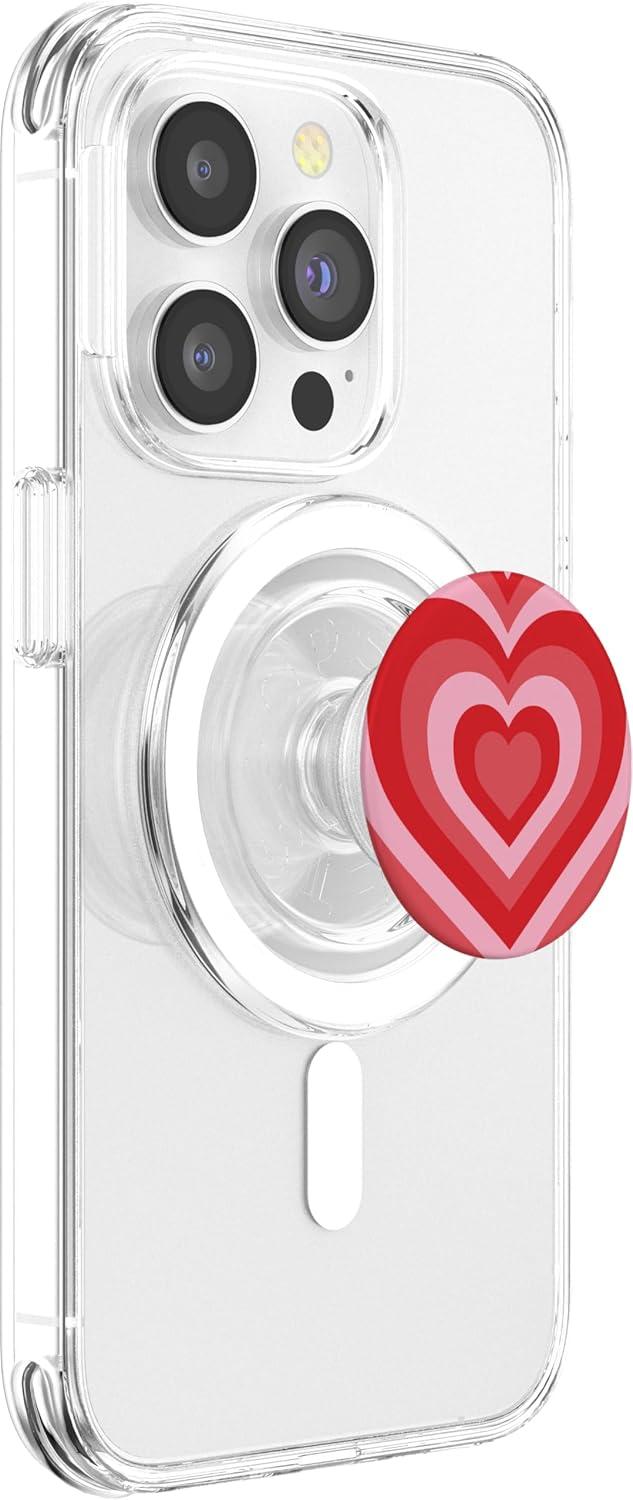 imageAesthetic Red Pink Coffee Latte Love Heart Groovy Girly PopSockets Adhesive PopGripMagnetic PopGrip