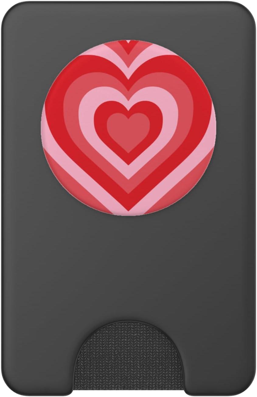 imageAesthetic Red Pink Coffee Latte Love Heart Groovy Girly PopSockets Adhesive PopGripMagnetic PopWallet