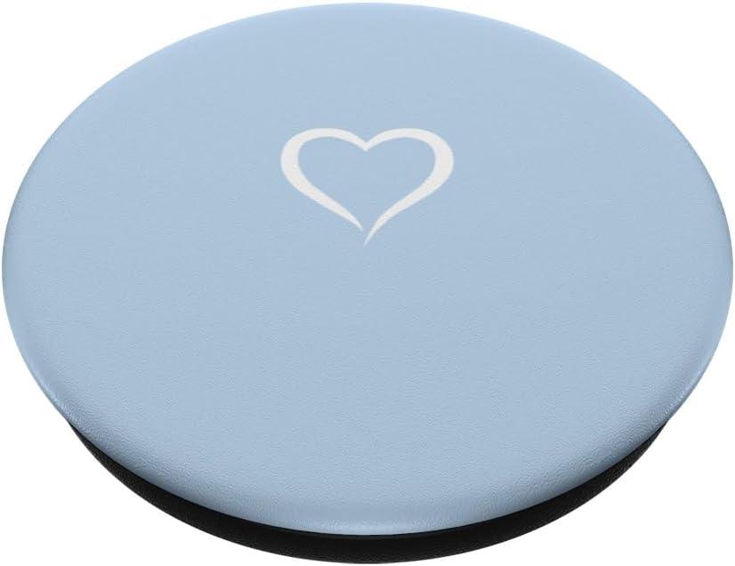 imageBaby BluePastel Blue Hand Drawn Heart Love Minimalist PopSockets PopGrip for MagSafeSwappable PopGrip